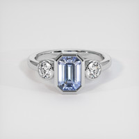 1.80 Ct. Blue Sapphire Ring, 14K White Gold 1