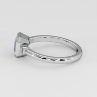 1.25 Ct. Bluish Green Sapphire Ring, 14K White Gold 4