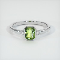 0.69 Ct. Sapphire Ring, 14K White Gold 1