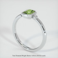 0.69 Ct. Sapphire Ring, 14K White Gold 2