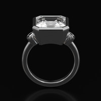 6.06 Ct. White Sapphire Ring, 14K White Gold 3
