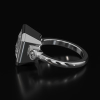 6.06 Ct. White Sapphire Ring, 14K White Gold 4