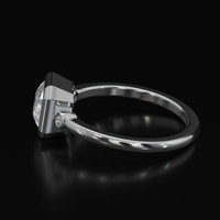 1.62 Ct. Sapphire Ring, 14K White Gold 4