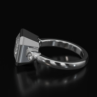 5.98 Ct. White Sapphire Ring, 14K White Gold 4