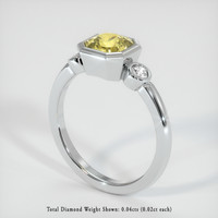 1.36 Ct. Yellow Sapphire Ring, 14K White Gold 2