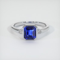 2.01 Ct. Sapphire Ring, 18K White Gold 1