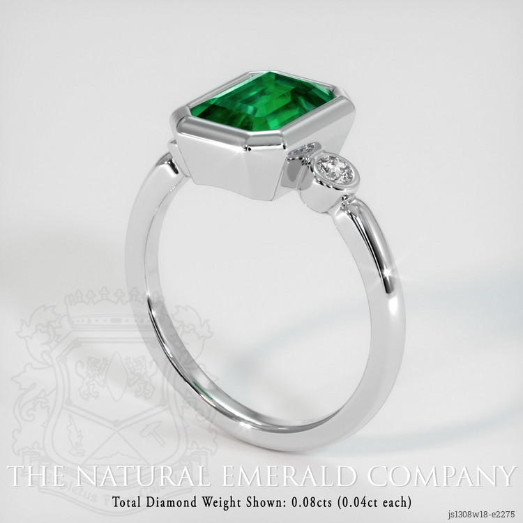Emerald Ring 1.90 Ct. 18K White Gold | The Natural Emerald Company