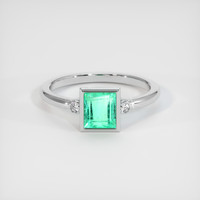 1.32 Ct. Emerald Ring, 18K White Gold 1