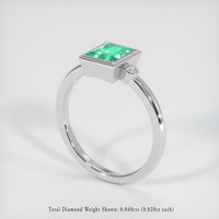 1.32 Ct. Emerald Ring, 18K White Gold 2