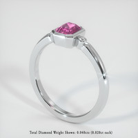 0.88 Ct. Sapphire Ring, 18K White Gold 2