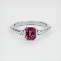 1.07 Ct. Sapphire Ring, 18K White Gold 1