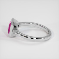 1.63 Ct. Pink Sapphire Ring, 18K White Gold 4