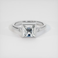 1.65 Ct. White Sapphire Ring, 18K White Gold 1