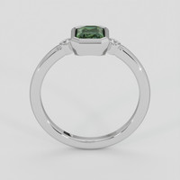 1.14 Ct. Green Sapphire Ring, 18K White Gold 3