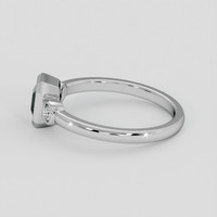0.80 Ct. Green Sapphire Ring, 18K White Gold 4