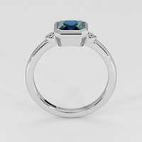 1.25 Ct. Bluish Green Sapphire Ring, 18K White Gold 3