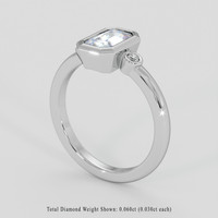 1.53 Ct. Blue Sapphire Ring, 18K White Gold 2