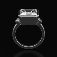 6.06 Ct. Sapphire Ring, 18K White Gold 3