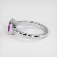 1.30 Ct. Pinkish Purple Sapphire Ring, 18K White Gold 4