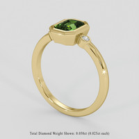 1.31 Ct. Yellowish Green Sapphire Ring, 10K Yellow Gold 2