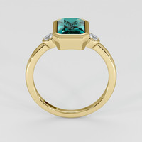 2.42 Ct. Greenish Blue Tourmaline Ring, 14K Yellow Gold 3