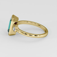 2.42 Ct. Greenish Blue Tourmaline Ring, 14K Yellow Gold 4
