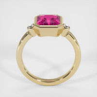 3.11 Ct. Purplish Pink Sapphire Ring, 14K Yellow Gold 3
