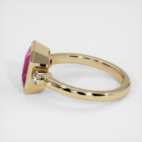 3.11 Ct. Purplish Pink Sapphire Ring, 14K Yellow Gold 4