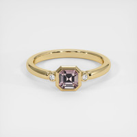 0.39 Ct. Pink Sapphire Ring, 14K Yellow Gold 1