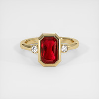 2.01 Ct. Ruby Ring, 14K Yellow Gold 1