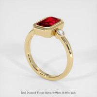 2.01 Ct. Ruby Ring, 14K Yellow Gold 2
