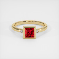 1.00 Ct. Ruby Ring, 14K Yellow Gold 1