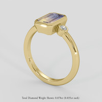 1.68 Ct. Bi Color Sapphire Ring, 14K Yellow Gold 2