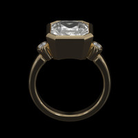 5.98 Ct. Sapphire Ring, 14K Yellow Gold 3