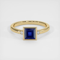1.33 Ct. Blue Sapphire Ring, 18K Yellow Gold 1