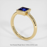 1.33 Ct. Blue Sapphire Ring, 18K Yellow Gold 2