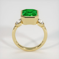 3.53 Ct. Emerald Ring, 18K Yellow Gold 3