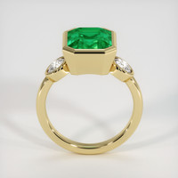 4.04 Ct. Emerald Ring, 18K Yellow Gold 3