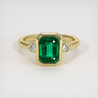 1.90 Ct. Emerald Ring, 18K Yellow Gold 1