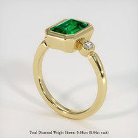 1.90 Ct. Emerald Ring, 18K Yellow Gold 2