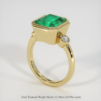 4.51 Ct. Emerald Ring, 18K Yellow Gold 2