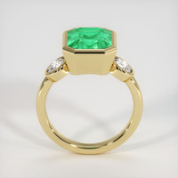 3.21 Ct. Emerald Ring, 18K Yellow Gold 3