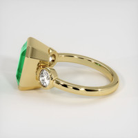 3.21 Ct. Emerald Ring, 18K Yellow Gold 4