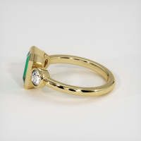 1.34 Ct. Emerald Ring, 18K Yellow Gold 4