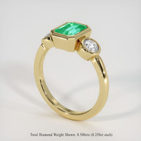 1.42 Ct. Emerald Ring, 18K Yellow Gold 2