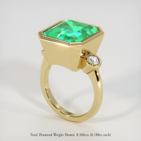 14.98 Ct. Emerald Ring, 18K Yellow Gold 2