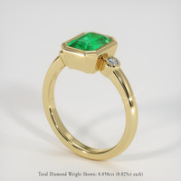 1.04 Ct. Emerald Ring, 18K Yellow Gold 2