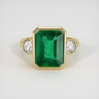 4.87 Ct. Emerald Ring, 18K Yellow Gold 1