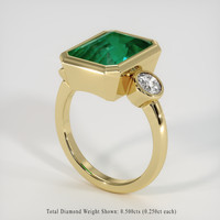 4.87 Ct. Emerald Ring, 18K Yellow Gold 2