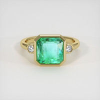 2.69 Ct. Emerald Ring, 18K Yellow Gold 1